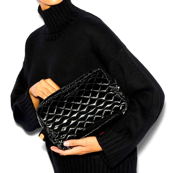 MZ Wallace Handbags - MZ Wallace Black Liquid Metro Cosmetic